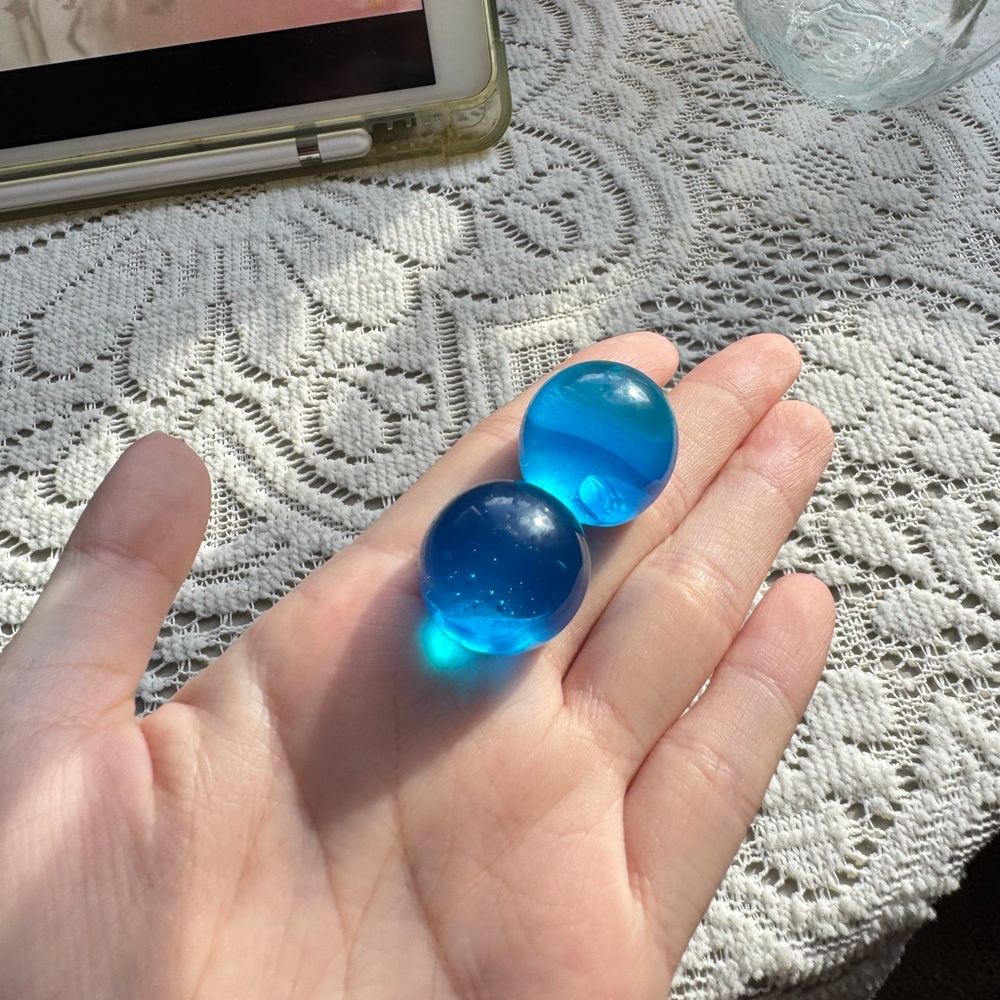 Blue Glass Marbles